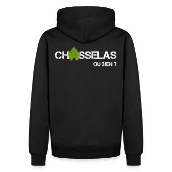 Chasselas, ou bien ? - Männer Premium Bio Hoodie - Schwarz - Hinten - Nico (187cm)