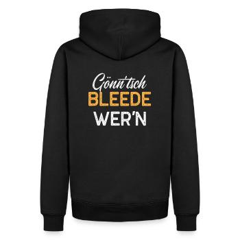 Gönntsch bleede wer Ossi Saxon Dresden - Sweat à capuche Premium bio Homme - noir - Dos - Nico (187cm)