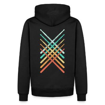 Batteur batteur ou percussionniste cadeau - Sweat à capuche Premium bio Homme - noir - Dos - Nico (187cm)
