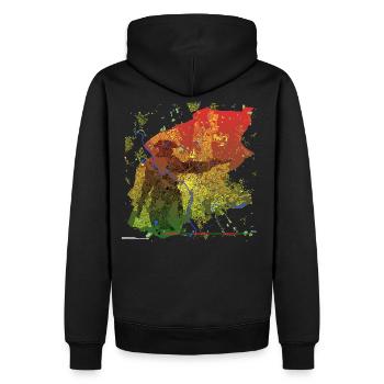Dick Turpin jenseits der Sunset City Walls von York - Männer Premium Bio Hoodie - Schwarz - Hinten - Nico (187cm)