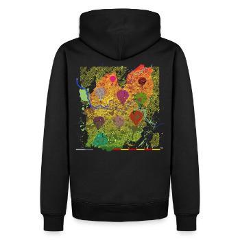 Luftballons über Sonnenuntergang Bristol - Männer Premium Bio Hoodie - Schwarz - Hinten - Nico (187cm)