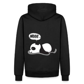 Déclaration Panda T Shirt / Nope Funshirt / No T Shirt - Sweat à capuche Premium bio Homme - noir - Dos - Nico (187cm)