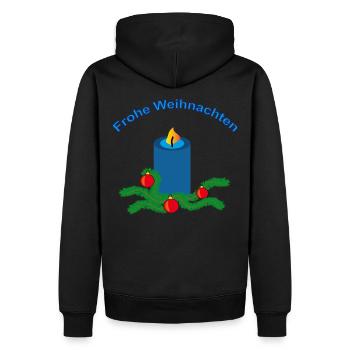 Frohe Weihnachten - Männer Premium Bio Hoodie - Schwarz - Hinten - Nico (187cm)