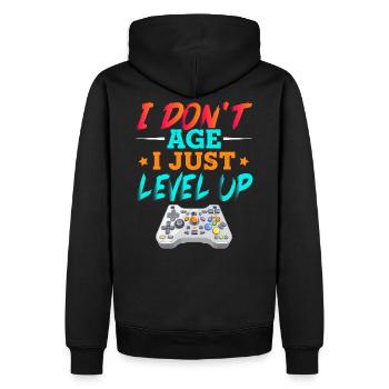 Old gamer gamer - Men’s Premium Organic Hoodie - black - Back - Nico (187cm)