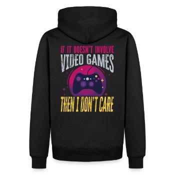 Gamer Gamer Designs - Men’s Premium Organic Hoodie - black - Back - Nico (187cm)