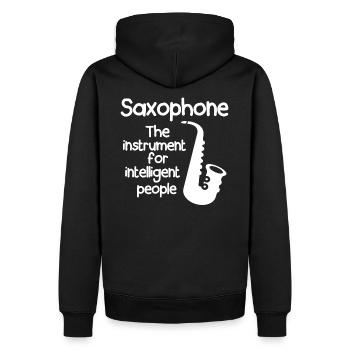 Saxophone Instrument - Männer Premium Bio Hoodie - Schwarz - Hinten - Nico (187cm)
