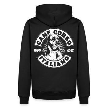 Cane Corso - Men’s Premium Organic Hoodie - black - Back - Nico (187cm)