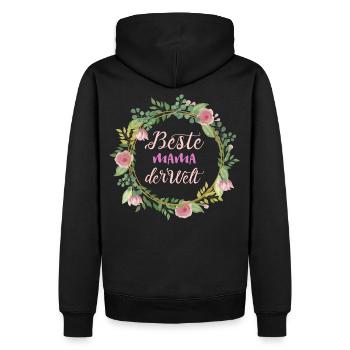 beste Mama der Welt - Männer Premium Bio Hoodie - Schwarz - Hinten - Nico (187cm)