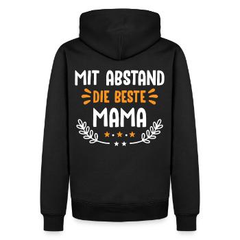beste Mama - Männer Premium Bio Hoodie - Schwarz - Hinten - Nico (187cm)