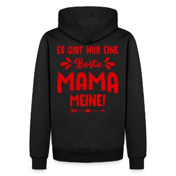 meine beste Mama - Männer Premium Bio Hoodie - Schwarz - Hinten - Nico (187cm)