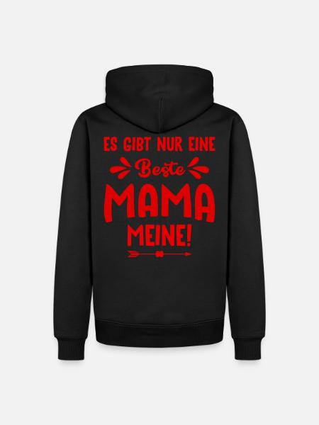 meine beste Mama - Männer Premium Bio Hoodie - Schwarz