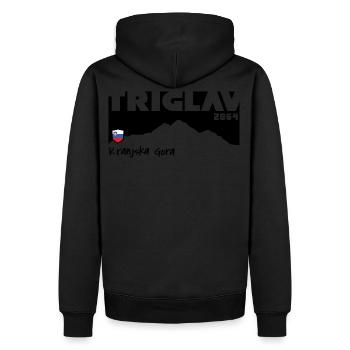 Triglav 2864 m Kranjska Gora Slovenia Mountain Hiking - Men’s Premium Organic Hoodie - black - Back - Nico (187cm)
