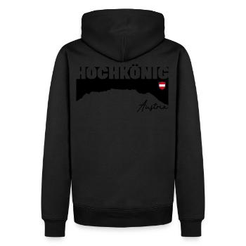 Hochkönig 2941 m Berg Berchtesgaden Alpen Austria - Sweat à capuche Premium bio Homme - noir - Dos - Nico (187cm)