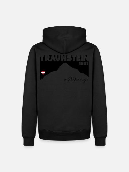 Traunstein Berg Salzkammergut Austria Österreich - Männer Premium Bio Hoodie - Schwarz