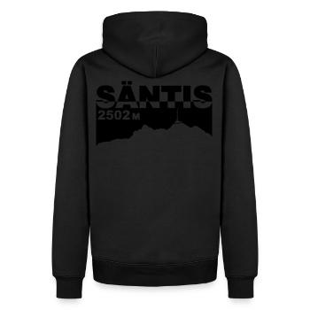Säntis Berg Alpstein Appenzell St Gallen Switzerland - Men’s Premium Organic Hoodie - black - Back - Nico (187cm)