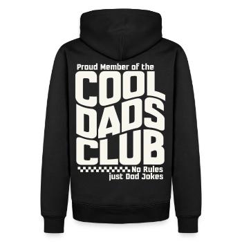 Papa Geschenk Vatertag - Cool Dads Club - Männer Premium Bio Hoodie - Schwarz - Hinten - Nico (187cm)