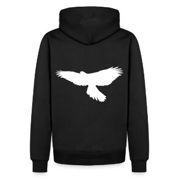 Adler Greifvogel Fliegen Vogel Frei - Männer Premium Bio Hoodie - Schwarz - Hinten - Nico (187cm)