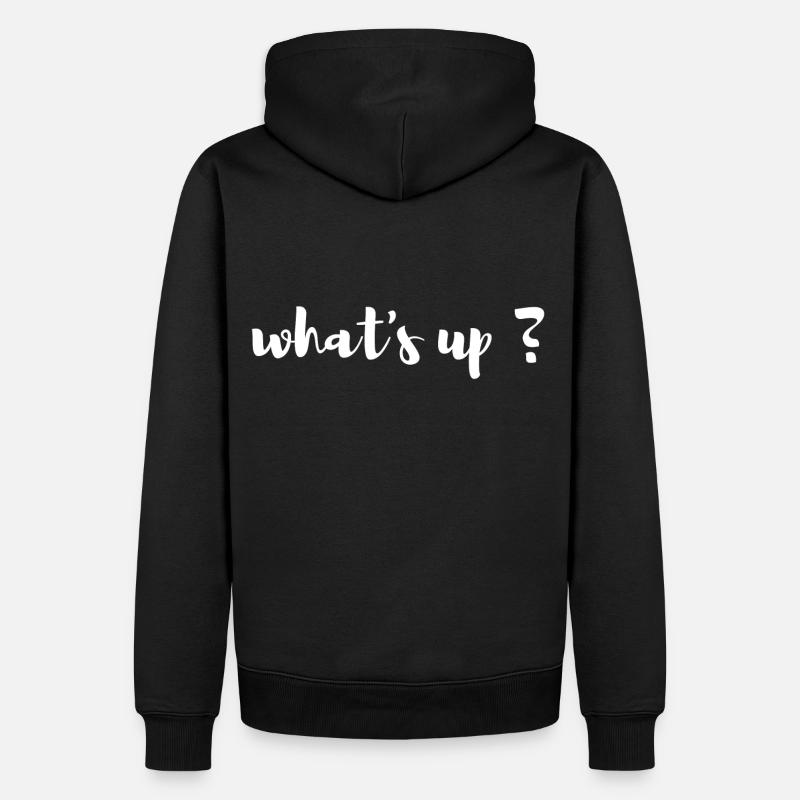 what s up? - Sweat à capuche Premium bio Homme - noir