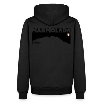 Marmolada Dolomiti Dolomiten Italien Flagge Berg - Männer Premium Bio Hoodie - Schwarz - Hinten - Nico (187cm)