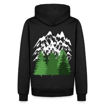 Forêt de montagne Wilderness Montagnes Amoureux de la nature Montagne - Sweat à capuche Premium bio Homme - noir - Dos - Nico (187cm)