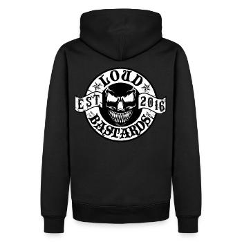 Loud Bastards - Men’s Premium Organic Hoodie - black - Back - Nico (187cm)