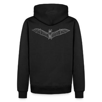 Chauve-souris - Sweat à capuche Premium bio Homme - noir - Dos - Nico (187cm)