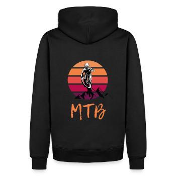 VTT VTT DH Freeride Enduro Bike Homme - Sweat à capuche Premium bio Homme - noir - Dos - Nico (187cm)