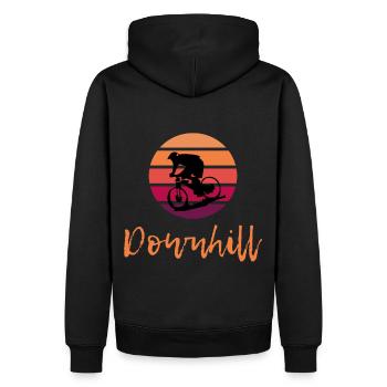 VTT de descente DH VTT Enduro Gravity Trail - Sweat à capuche Premium bio Homme - noir - Dos - Nico (187cm)