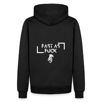 Fast as Fuck VTT Descente DH Cadeau - Sweat à capuche Premium bio Homme - noir - Dos - Nico (187cm)