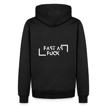 Rapide comme la baise VTT VTT Descente DH Cadeau - Sweat à capuche Premium bio Homme - noir - Dos - Nico (187cm)