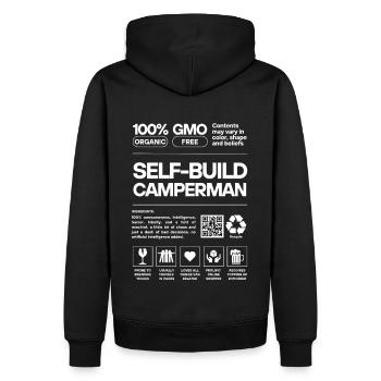 The Crafty blinders white text camperman - Men’s Premium Organic Hoodie - black - Back - Nico (187cm)