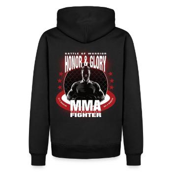 MMA combattant combat arts martiaux cadeau de formation - Sweat à capuche Premium bio Homme - noir - Dos - Nico (187cm)