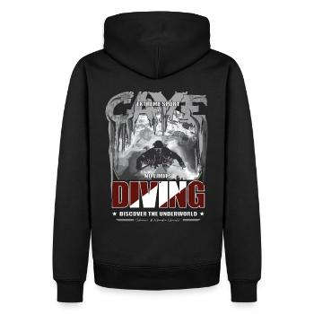 Plongée souterraine Plongée souterraine Cadeau Sports extrêmes - Sweat à capuche Premium bio Homme - noir - Dos - Nico (187cm)