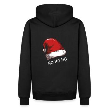 Noël Ho Ho Ho - Sweat à capuche Premium bio Homme - noir - Dos - Nico (187cm)