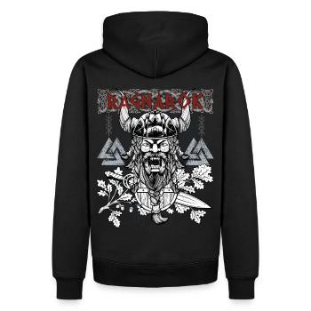 Chemise Viking Ragnarök - Sweat à capuche Premium bio Homme - noir - Dos - Nico (187cm)