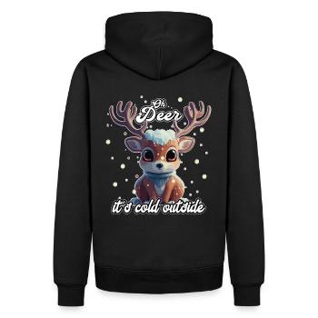 Cerf mignon mignon dans le cadeau d’hiver - Sweat à capuche Premium bio Homme - noir - Dos - Nico (187cm)