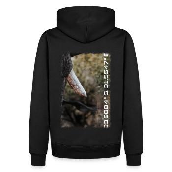 Série Kruger : Tusk - Sweat à capuche Premium bio Homme - noir - Dos - Nico (187cm)