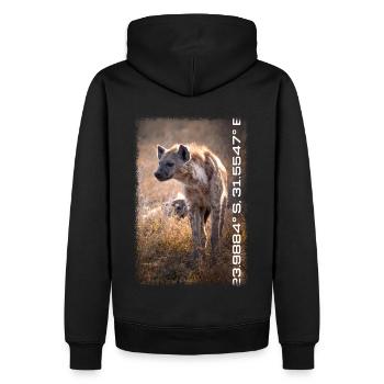 Série Kruger : Chasse au trésor - Sweat à capuche Premium bio Homme - noir - Dos - Nico (187cm)