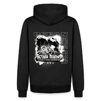 Ocean Explorer Plongée sous-marine Turtle Reef - Sweat à capuche Premium bio Homme - noir - Dos - Nico (187cm)