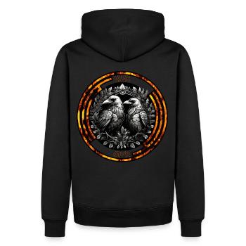Corbeaux - Sweat à capuche Premium bio Homme - noir - Dos - Nico (187cm)