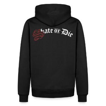 Skater - Skate eller Die - Herre Premium økologisk hoodie - sort - Bagpå - Nico (187cm)