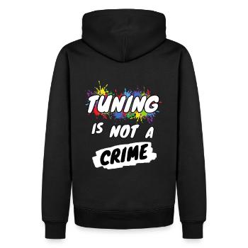 Tuning Is Not a Crime - Car Love - Männer Premium Bio Hoodie - Schwarz - Hinten - Nico (187cm)