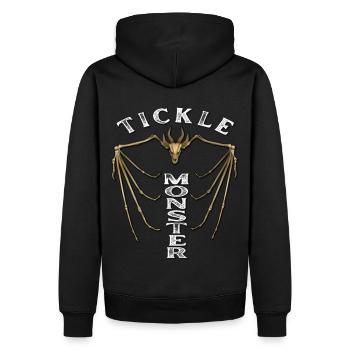 Chatouille monstre drôle design effrayant - Sweat à capuche Premium bio Homme - noir - Dos - Nico (187cm)