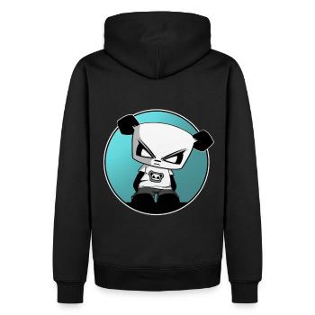 Gaming Panda Gangsta Panda lustig süß cool - Männer Premium Bio Hoodie - Schwarz - Hinten - Nico (187cm)