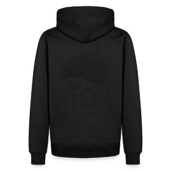 Hérisson, Niglo : qui s'y frotte s'y pique - Sweat à capuche Premium bio Homme - noir - Dos - Nico (187cm)
