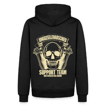 Junggesellenabschied Party Crew Feiern Hochzeit - Männer Premium Bio Hoodie - Schwarz - Hinten - Nico (187cm)