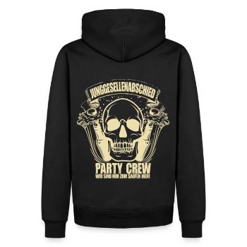 Junggesellenabschied Party Crew Feiern Hochzeit - Männer Premium Bio Hoodie - Schwarz - Hinten - Nico (187cm)