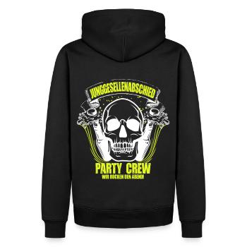 Junggesellenabschied Party Crew Feiern Hochzeit - Männer Premium Bio Hoodie - Schwarz - Hinten - Nico (187cm)