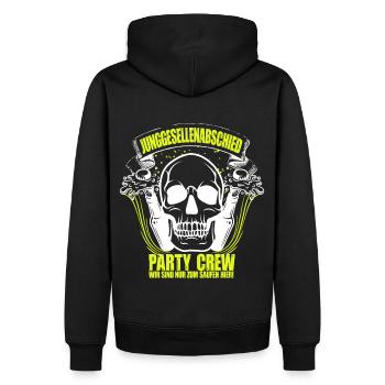 Junggesellenabschied Party Crew Feiern Hochzeit - Männer Premium Bio Hoodie - Schwarz - Hinten - Nico (187cm)