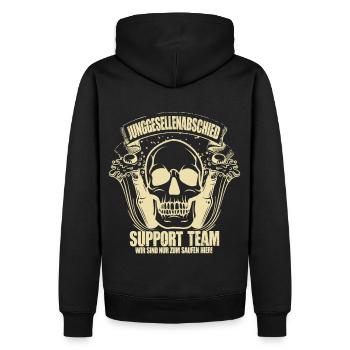 Junggesellenabschied Party Crew Feiern Hochzeit - Männer Premium Bio Hoodie - Schwarz - Hinten - Nico (187cm)